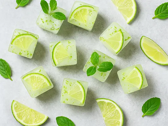 Lime Ice Cubes