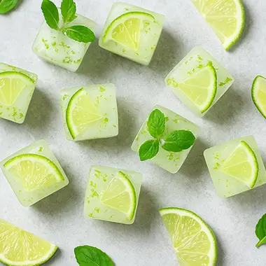 Lime Ice Cubes